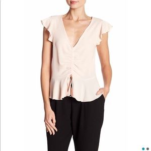 WayF ruffle drawstring blouse